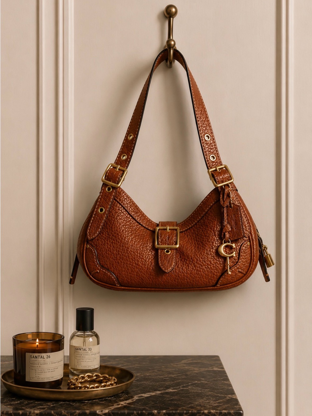 Coach Drifter Shoulder Bag 31 In Amber Brass And Brown. Nwt.
